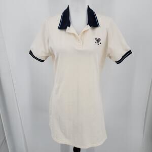 Miss Selfridge Petite Polo Tennis Mini Dress Womens Petite 12P Cream Blue